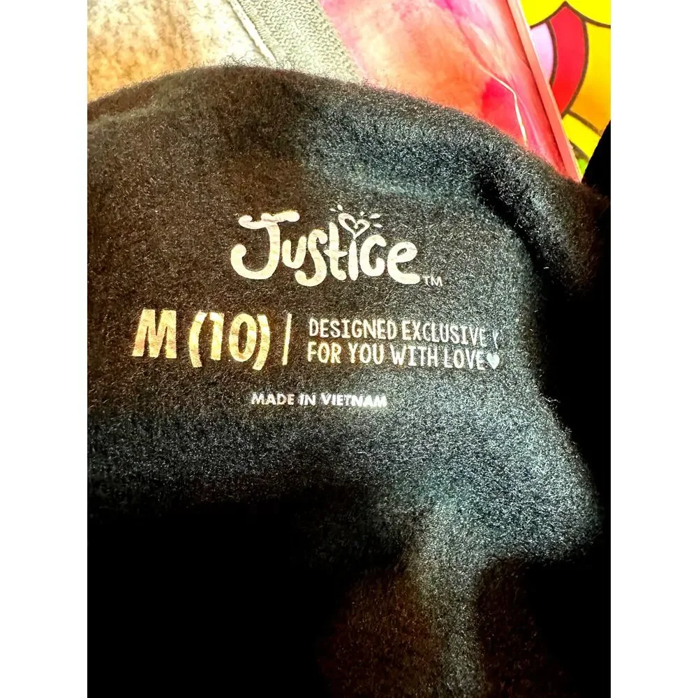 Justice Candy Graphic Zip-Up Hoodie - Girls Size M (10)